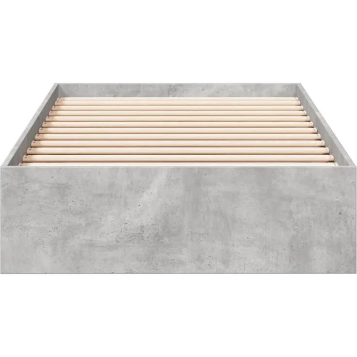vidaXL Bettgestell mit Schubladen Betongrau 90x200 cm Holzwerkstoff 3280681 – Bild 4