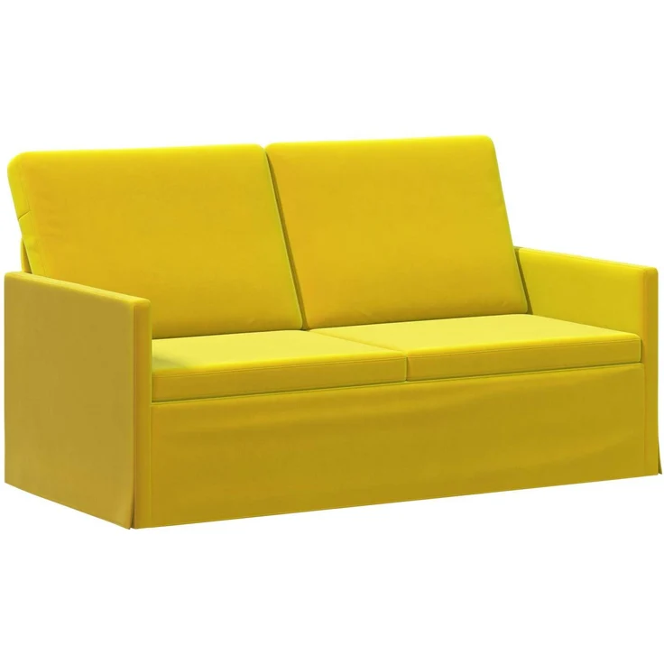 vidaXL 2-Sitzer Sofa Gelb 150 x 81 x 82 cm Samt (V) 42041094 – Bild 1