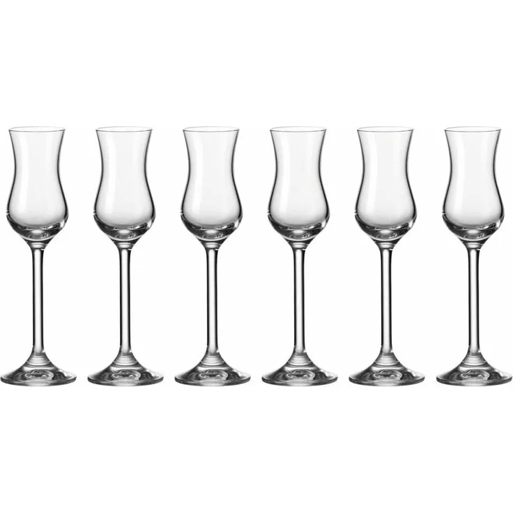 Leonardo Daily Grappaglas, 6er Set, Schnapsglas, Aperitifglas, Glas, 80 ml, 35237