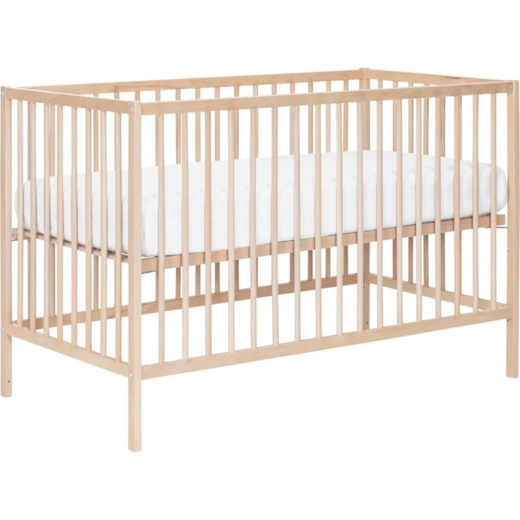 Puck Babybett - Raw - 60 x 120 cm - Natur lackiert