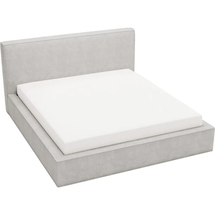 GRAINGOLD Monaco Doppelbett 160x200, Polsterbett mit Bettkasten und Kopfteil, Velour-Stoff, Hellgrau – Bild 2