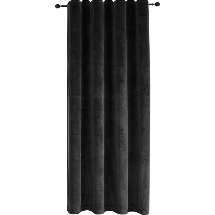Haus und Deko Gardine Verdunkelungsvorhang Samt weich Vorhang Kräuselband blickdicht Gardine, Kräuselband (1 St), Polyester