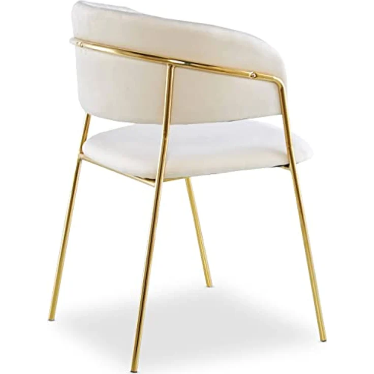 Menzzo Tabata Stuhl, Velours, Beige, L53,5 x T52,2 x H79 cm – Bild 5