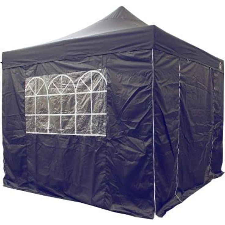 All Seasons Gazebos 3x3 m vollständig wasserdichtes Faltpavillon mit 4 Seitenteilen - Marineblau – Bild 3
