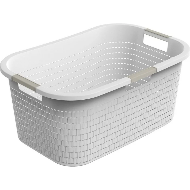 ROTHO Wäschekorb Country 40l weiß 109082 – Bild 1