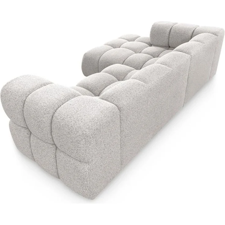 Ecksofa Designersofa BLANCHE in Stoff Bluvel Latte Ottomane Links – Bild 3