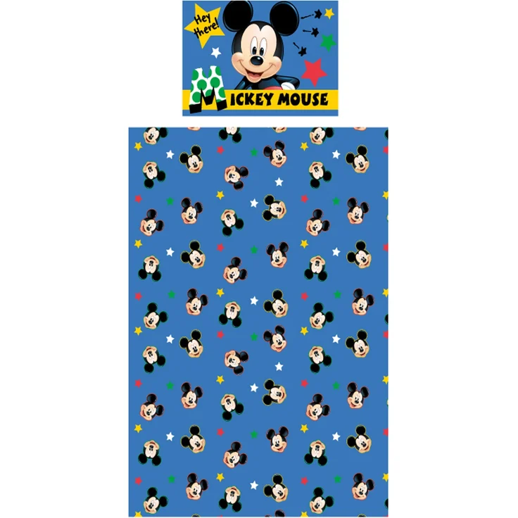 BERONAGE Kinderbettwäsche Mickey Mouse Baby / Kleinkind Bettwäsche Oh Boy Linon / Renforcé, 100% Baumwolle, 2 teilig, 135x100 + 60x40 cm – Bild 4