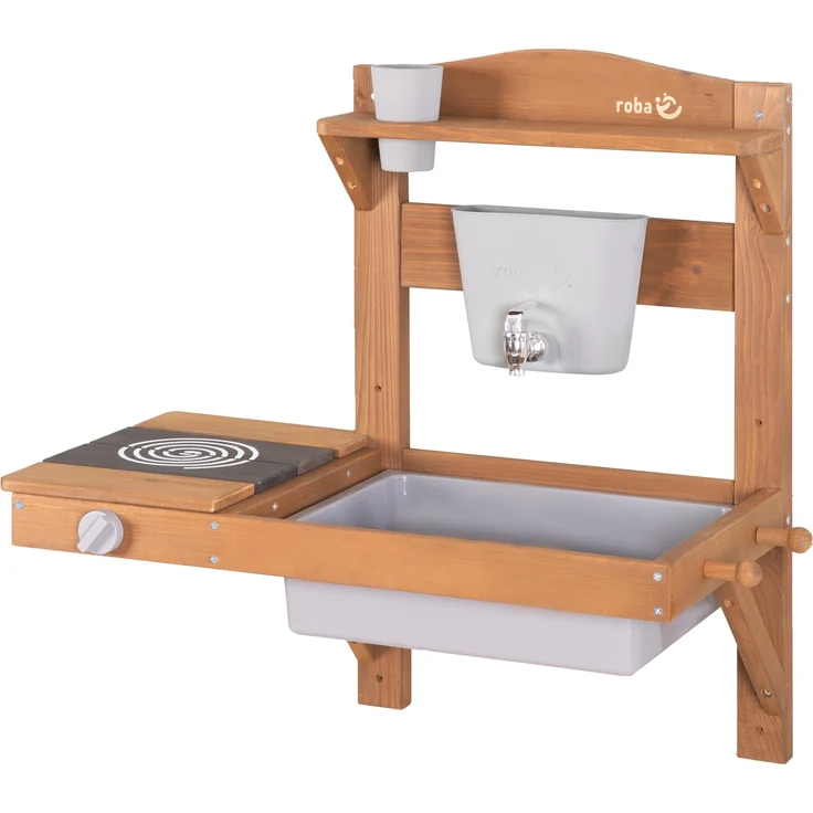 roba Spiel- und Matschküche zum Hängen -inkl. Küchenutensilien - HxBxT: ca. 65 x 65 x 36 cm - Taek – Bild 2