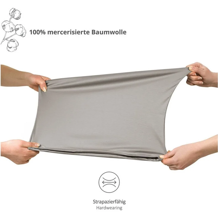 liebling Kissenhülle Interlock Jersey, (1 Stück), seidiger Glanz, hautsympathisch, pflegeleicht, bügelfrei, Ökotex 100 – Bild 4
