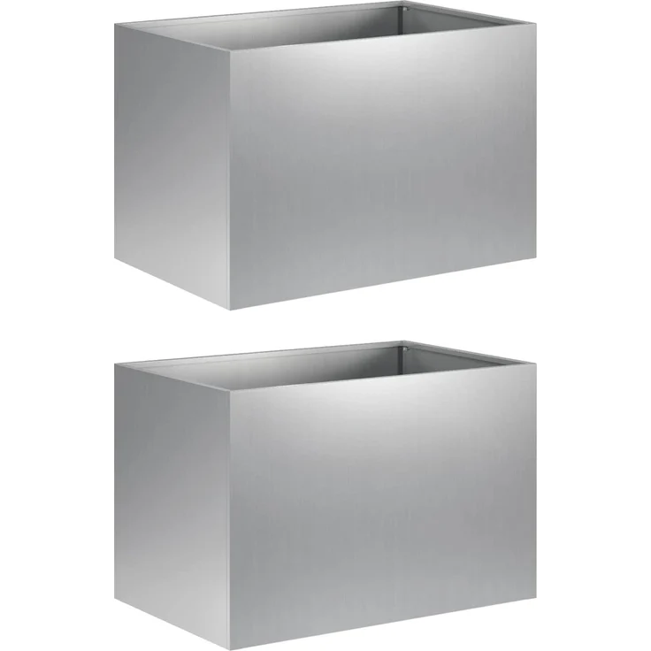 vidaXL Garten-Pflanzgefäß 2 Stk. Silber 60 x 40 x 40 cm 8005691 – Bild 2