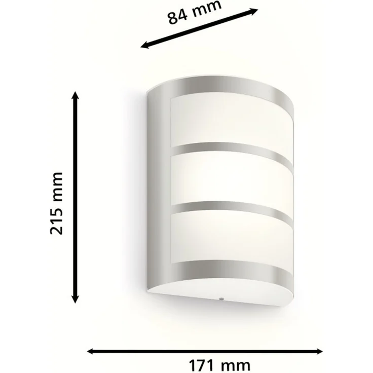Philips LED Außenwandleuchte Python Edelstahl warmweiß – Bild 4
