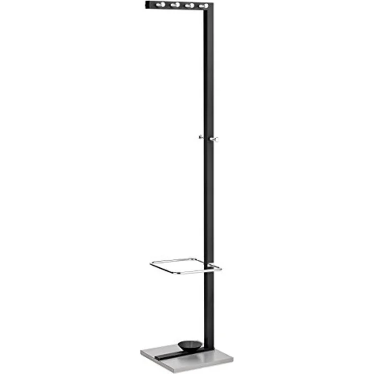 ALCO Standgarderobe Metall lackiert 35 x 36 x 178 cm schwarz