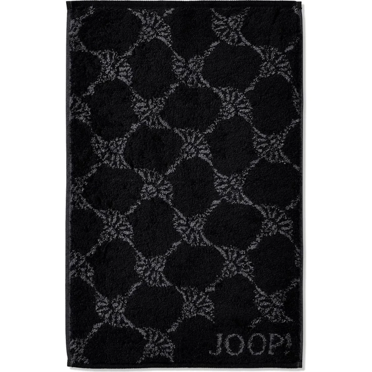 JOOP! Gästetuch Classic Frottierkollektion, 3er Pack - Walkfrottier Schwarz Cornflower 30x50cm – Bild 2