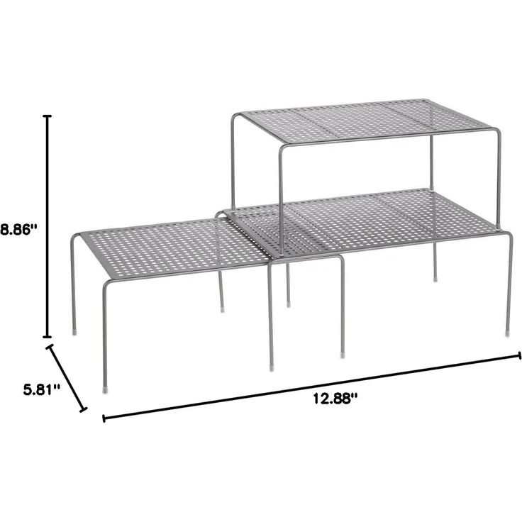 mDesign Küchenregal Abtropfgestell Aufbewahrung Organizer 3er Set Metall Grau – Bild 10