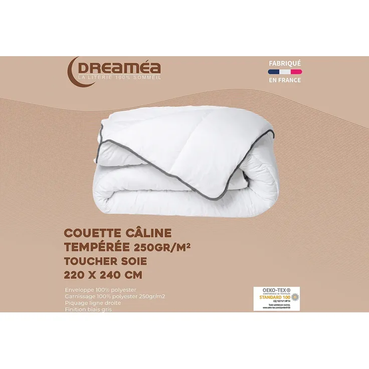 DREAMEA - BIESYA Bettdecke Stoff Weiß - B 220 cm x H x L 240 cm – Bild 2