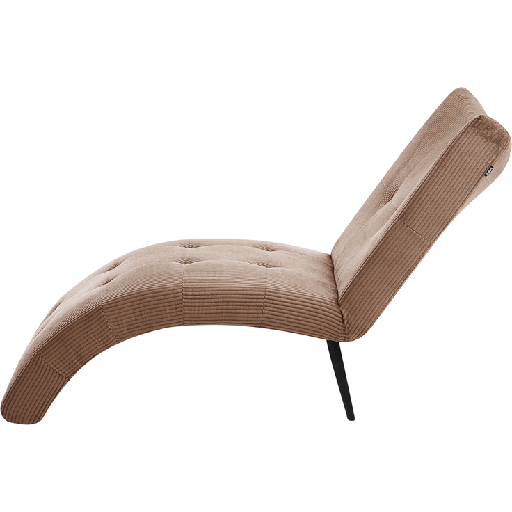 Chaiselongue QUILLY Cord Sandbeige – Bild 5