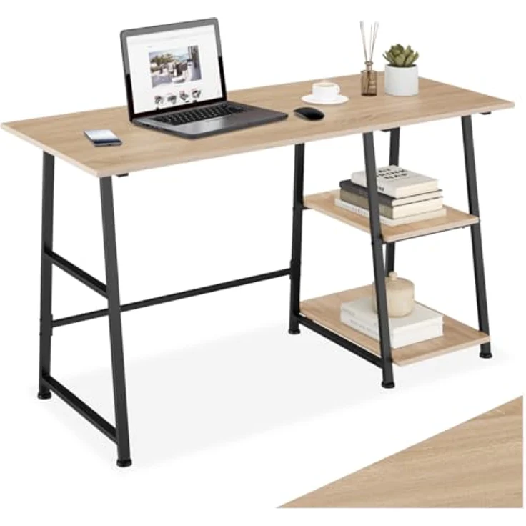 tectake Schreibtisch Paisley (1-St, 1 tlg), Rustikaler Schreibtisch im schnörkellosen Industrial Style – Bild 2