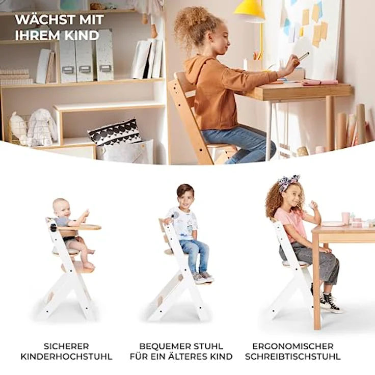 KINDERKRAFT High chair ENOCK white legs – Bild 4