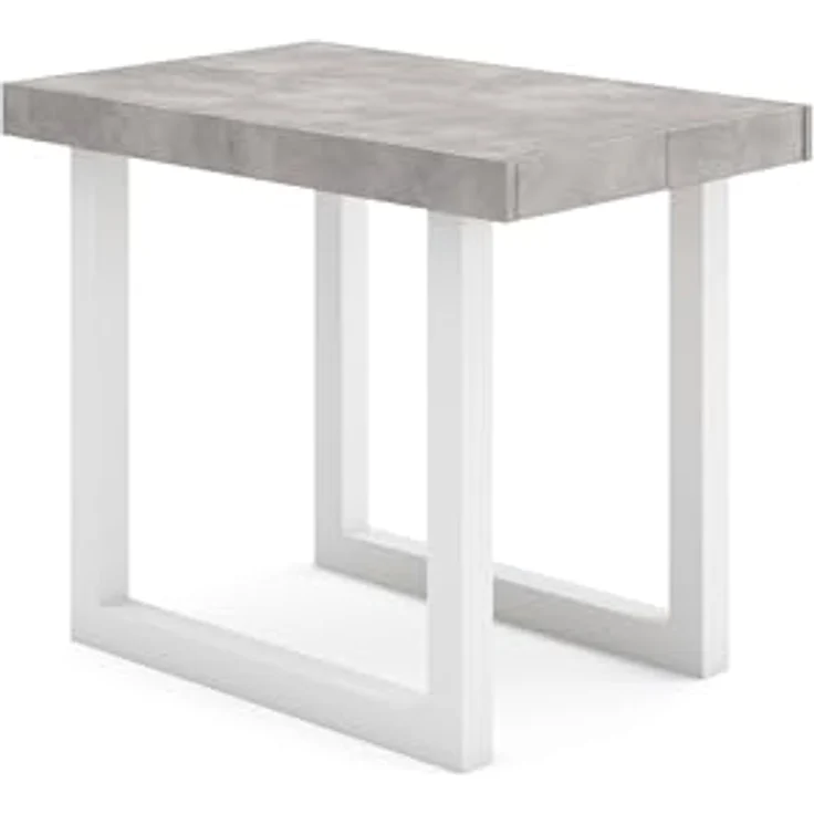 Skraut Home | Ausziehbarertisch | Multifunktionaler ausziehbarer | 300 | Für 14 Gäste | Massivholz Beine | Moderner Stil | Zement – Bild 6