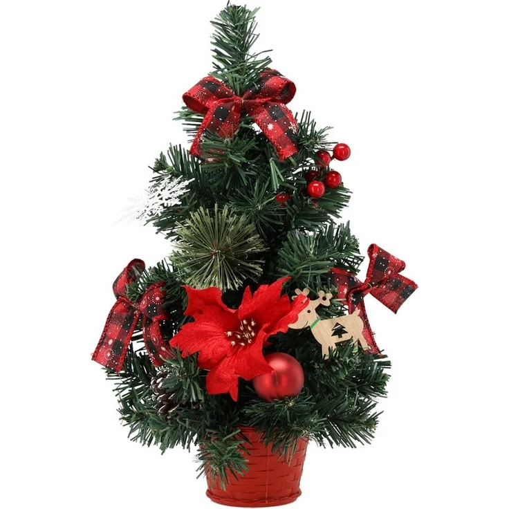 Sarcia. eu Künstlicher Weihnachtsbaum Künstlicher Weihnachtsbaum 40cm mit Stern Bethlehem geschmückt klein – Bild 1