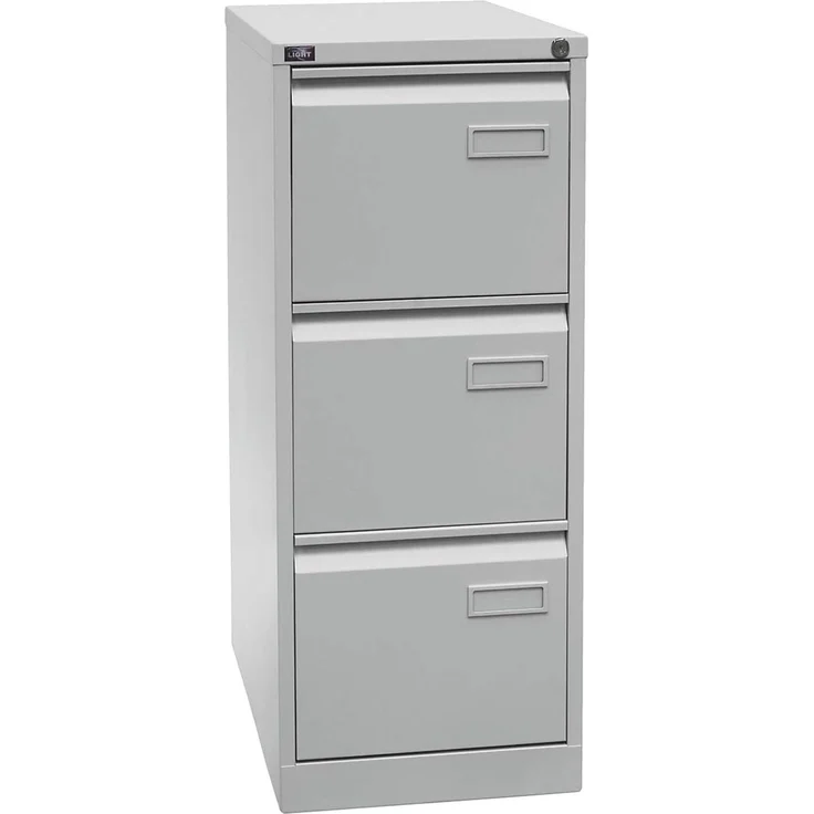 Bisley LIGHT Hängeregistraturschrank, einbahnig, DIN A4, 3 HR-Schubladen, Farbe silber – Bild 5