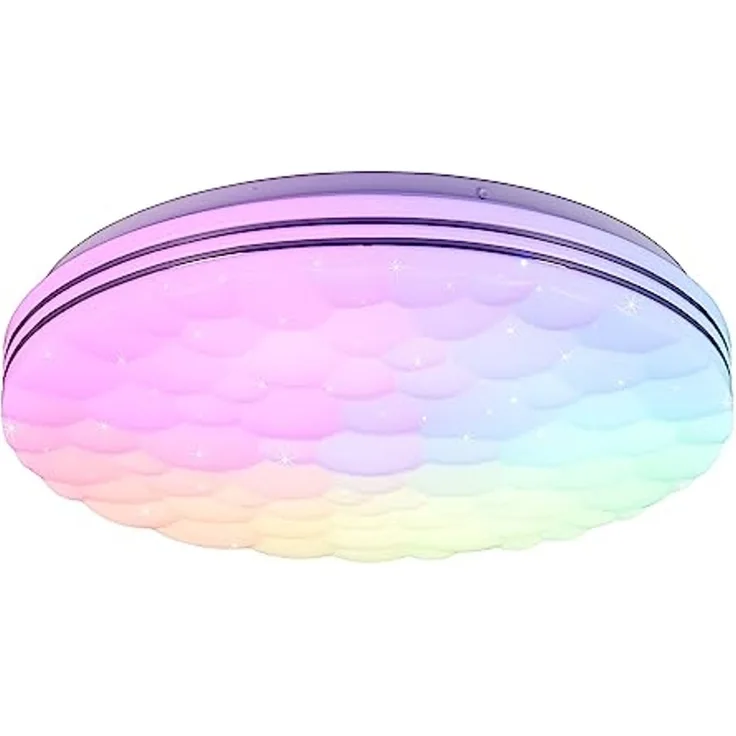 LED Deckenleuchte TIGER dimmbar Sternenhimmel Farbwechsel, Ø 38cm