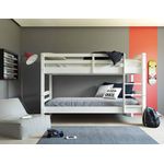 Etagenbett >Rick< 190x90 cm mit 2 Roste weiss