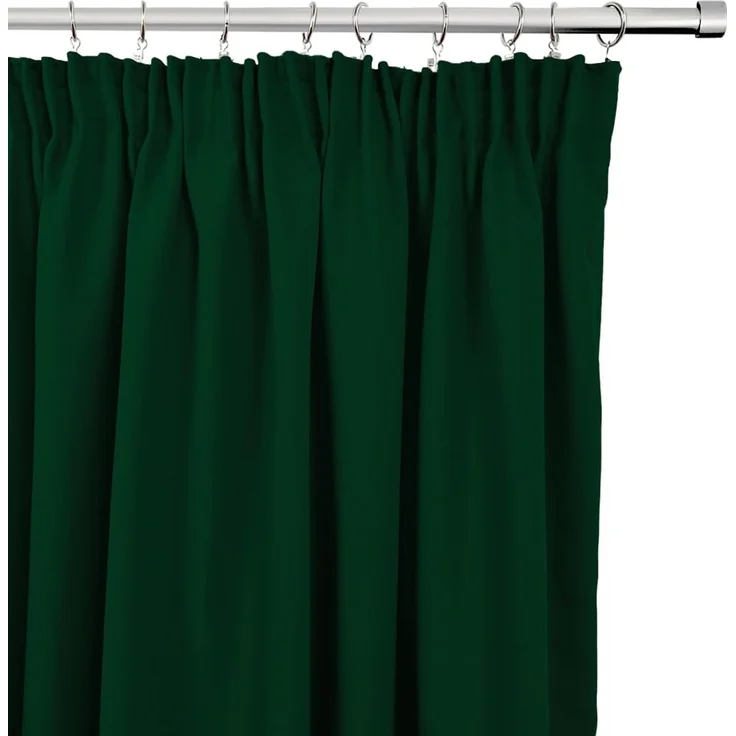 Rollmayer 'Vivid' 2er Pack Vorhänge mit Tunnelband flaschengrün 26, 135x215 cm, blickdicht – Bild 3