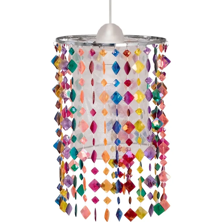 Hängeleuchte, Kristalle, bunt, Durchmesser 22,5 cm – Bild 7