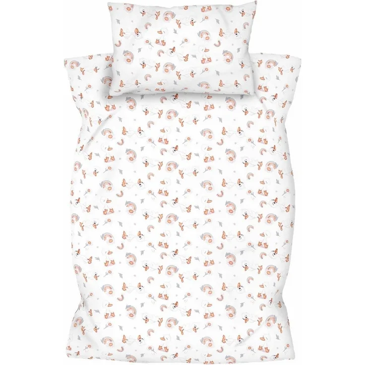 Amilian Kinderbettwäsche 100x135 - Bettwäsche Kinder - Kopfkissenbezug 40x60 cm Babybettwäsche, 2 teilig, 100% Baumwolle, für Mädchen und Jungen