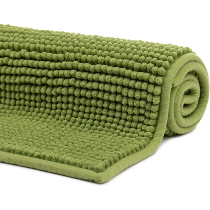 Gözze Badematte Chenille, Höhe 15 mm, rutschhemmend beschichtet, fußbodenheizungsgeeignet, Polyester, rechteckig, Badteppich, Uni Farben, besonders weich durch Microfaser, waschbar – Bild 4