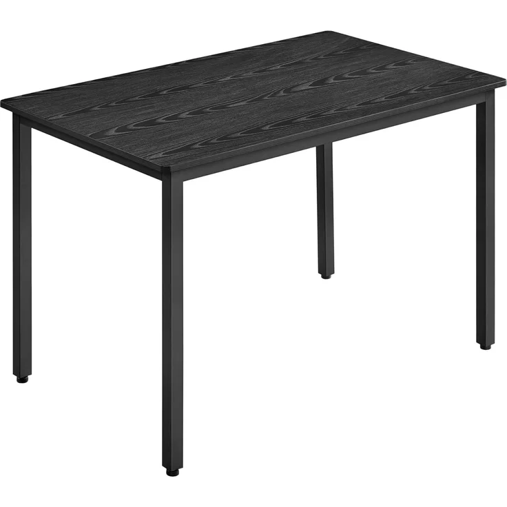 VASAGLE Esstisch, Küchentisch, 70 x 110 x 77 cm, Esszimmertisch für 4 Personen, Tisch Wohnzimmer, Schreibtisch, für Esszimmer, Küche, Industrie-Design, ebenholzschwarz-Mattschwarz KDT081B02