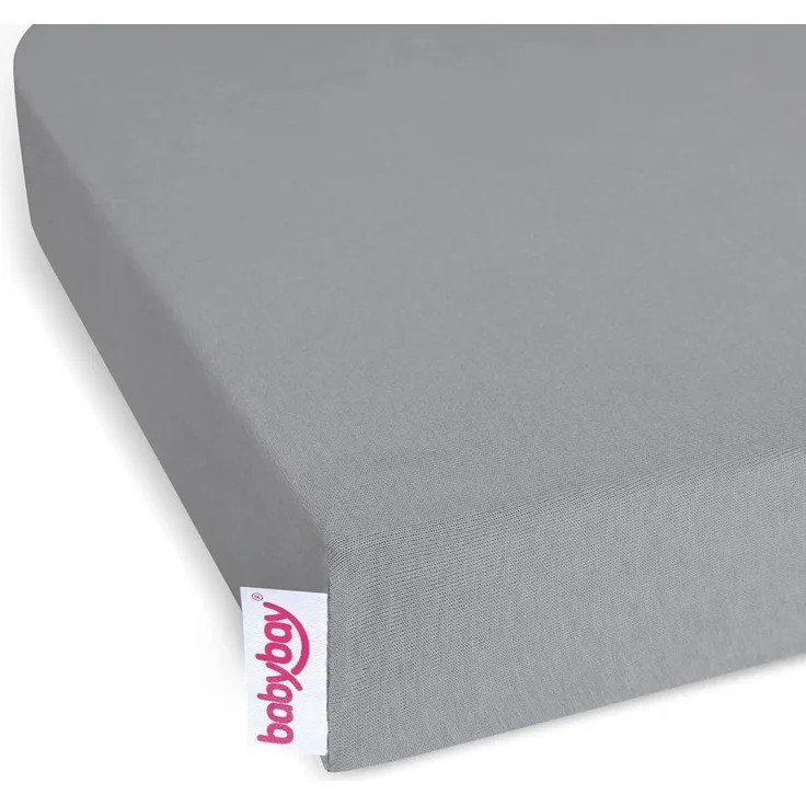 babybay Jersey, 1x Spannbetttuch grau für Boxspring XXL