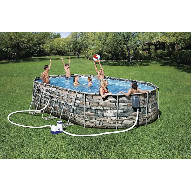 Bestway Pool-Set Power Steel Comfort Jet Series Oval 610x366x122 cm 92855 – Bild 2