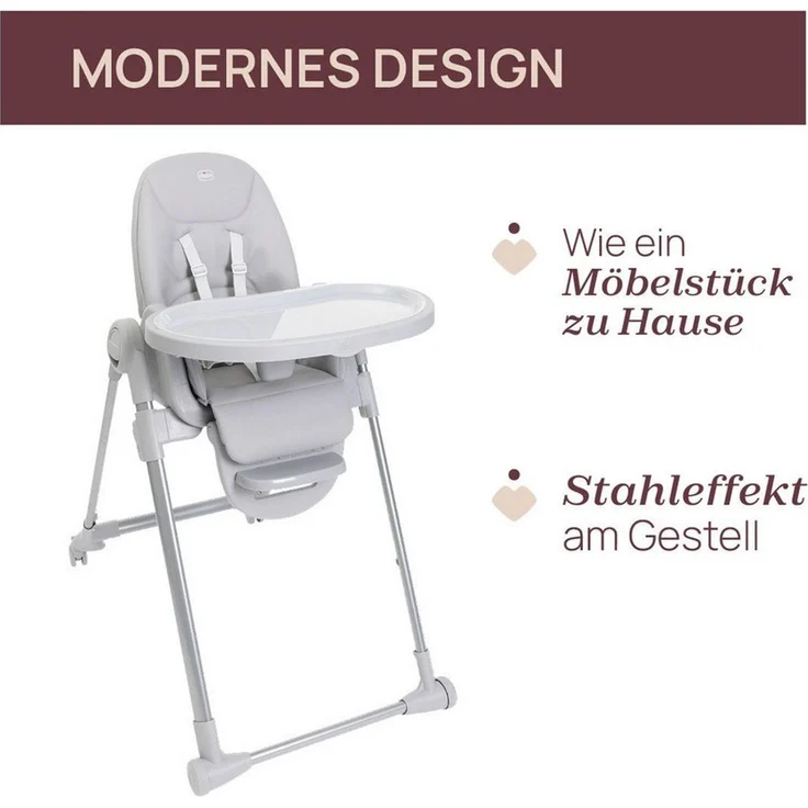 Chicco Polly Armonia Hochstuhl - Steel Grau – Bild 2