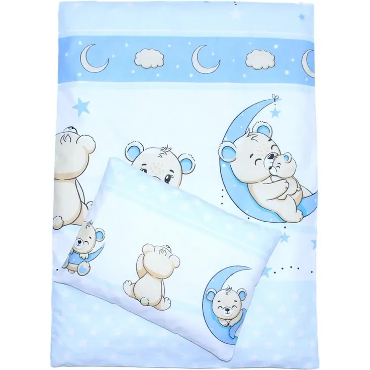 Primawela Babybettwäsche Kinderwagenset Baby Bettwäsche für Kinderwagen Bezüge Decke Kissen, 4 teilig
