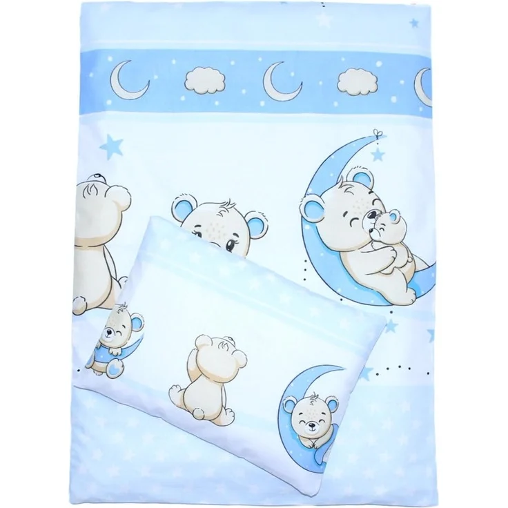 Primawela Babybettwäsche Kinderwagenset Baby Bettwäsche für Kinderwagen Bezüge Decke Kissen, 4 teilig – Bild 1