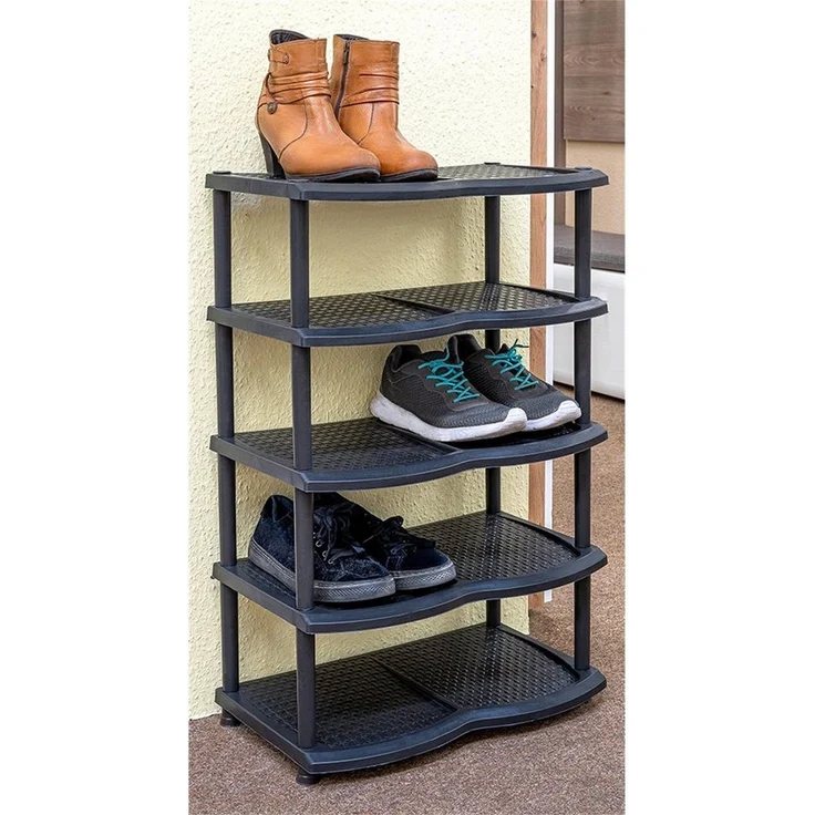 HTI-Living Schuhregal Schuhregal 5 Etagen für 10 Paar Schuhe, Etagenregal Ablageregal – Bild 4