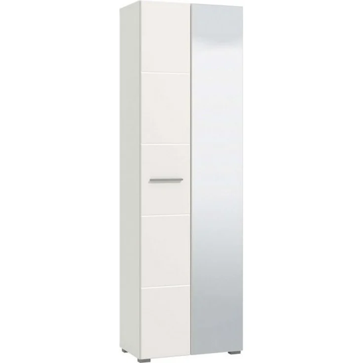 Home affaire Garderobenschrank Beny Kleiderschrank, Stauraumschrank, Flurschrank, Höhe 193 cm Hochglanzfronten, Spiegeltür, Breite 60 cm, ausziehbare Kleiderstange – Bild 4