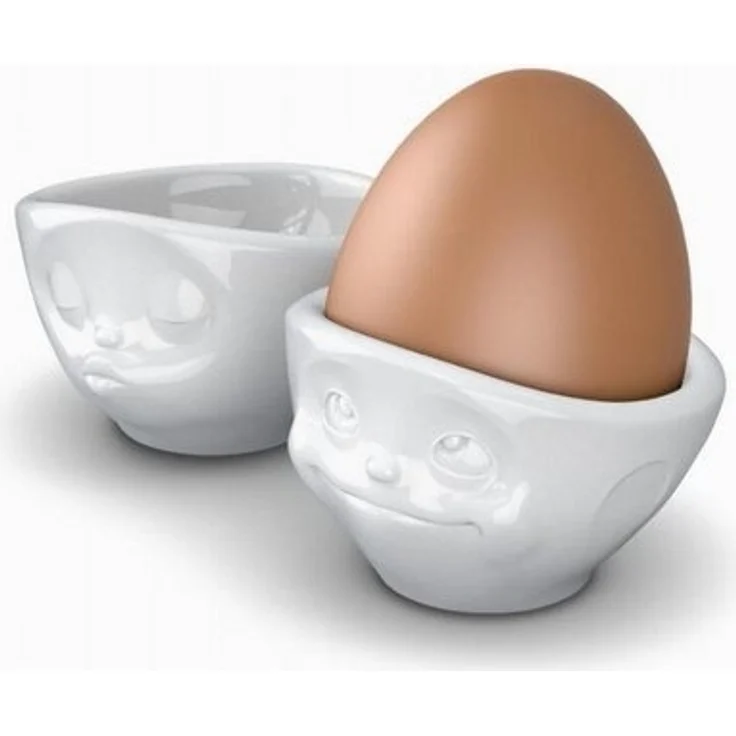 FIFTYEIGHT PRODUCTS Eierbecher Eierbecher-Set Nr. 1 - Küssend/Verträumt - Eierbecher Weiß - 1 Stück, (1-tlg) – Bild 4