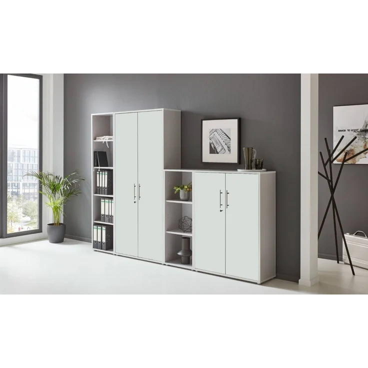 BMG Möbel Büromöbel-Set Office Edition, (Büroset, 6 tlg), Rollcontainer und Aktenschrank abschließbar – Bild 2