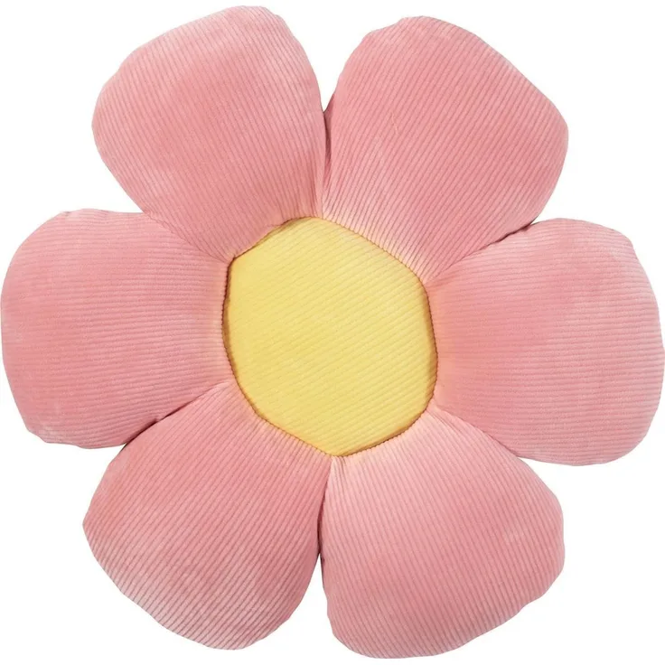 MAGMA Formkissen Blume MINNIE Cordsamt pink