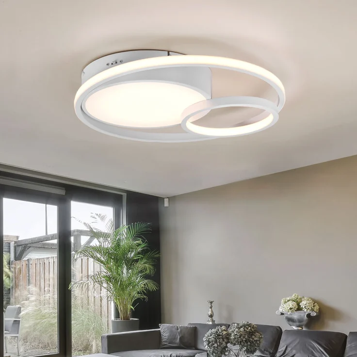 LED Deckenleuchte, weiß-matt, Switch Dimmer, D 48 cm – Bild 3