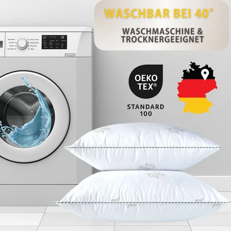 SEI Design Kopfkissen Kopfkissen Kissen Mirkofaser Seitenschläferkissen, Füllung: 100% Mikrofaser Polyester, Bezug: Mikrofaser, Rückenschläfer, Seitenschläfer, Bauchschläfer, Alternative zu Daunen – Bild 3