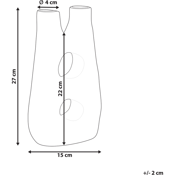 Blumenvase UARU Steinzeug 27 cm Braun – Bild 2