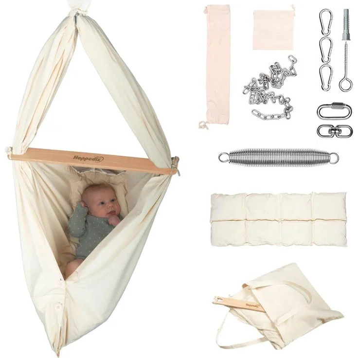 Baby Federwiege Set natur – Bild 1