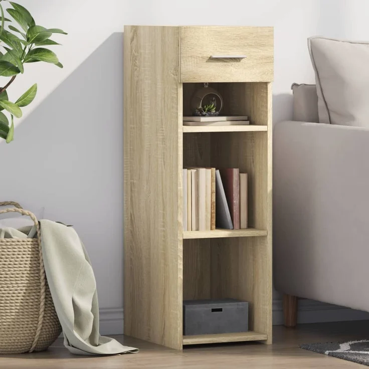 vidaXL Sideboard Sonoma-Eiche 30x42,5x93 cm Holzwerkstoff 846308 – Bild 1