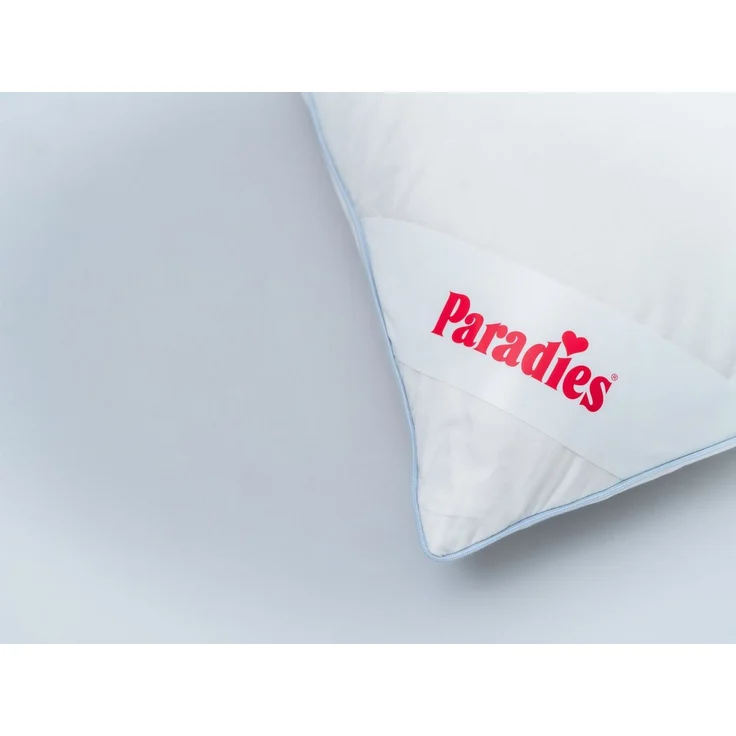 Paradies Federkissen Cleo Bio, Füllung: 70% Gänsefedern, 30% Gänsedaunen, Bezug: 100% Bio-Baumwolle, Seitenschläfer, Rückenschläfer, Bauchschläfer, kuschelige Entlastung von Kopf und Nacken – Bild 4