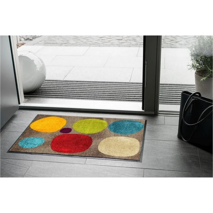 Salonloewe Fußmatte Fußmatte 50x75 Broken Dots Colourful, Eingangsmatte normal, Höhe: 500 mm – Bild 1