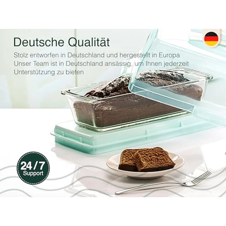 uandu home Kuchentransportbox Tortentransportbox mit Haube und Griff, Kuchenbehälter, Tortenbehälter, (Tortentransportbox mit Haube und Griff, BPA Frei Tortenbehälter), Dishwasher Safe – Bild 7